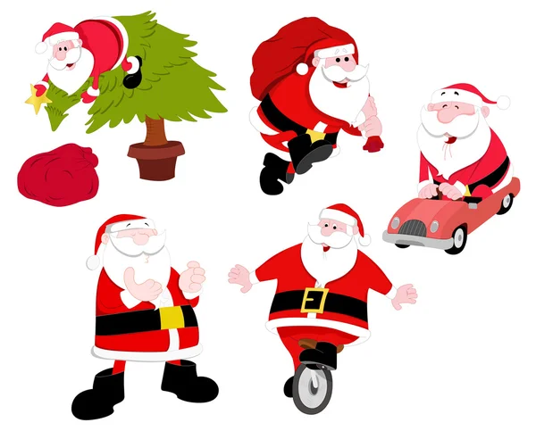 Christmas Santa Cartoons Vectors — Stock Vector