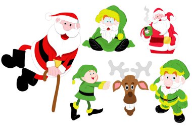 Noel Noel Baba çizimler vektör