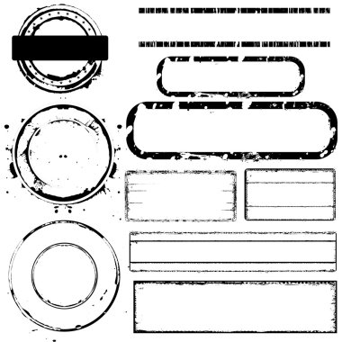 Grunge pul vektör öğeleri