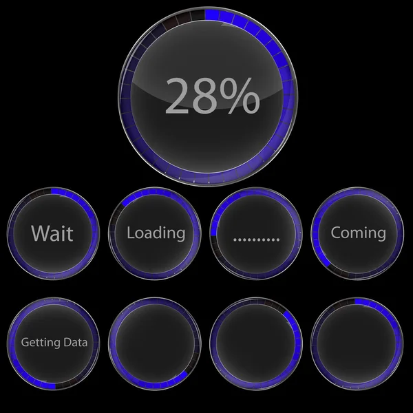 Preloaders vectoren — Stockvector