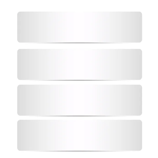 Bannières blanches Vecteurs — Image vectorielle