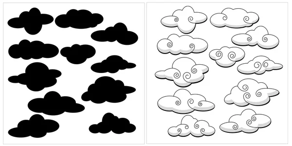 Disegni vettoriali cloud — Vettoriale Stock