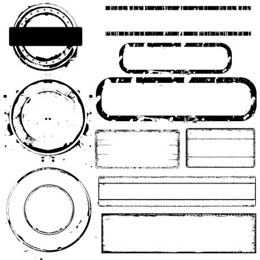 Grunge pul vektör öğeleri
