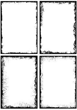 Grunge çerçeve vektörel çizimler