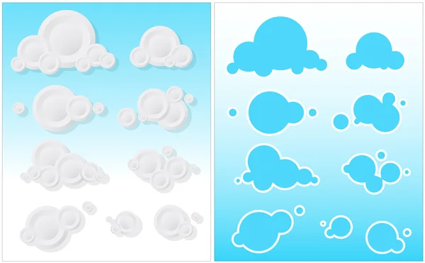 Vecteur de nuages mignons — Image vectorielle