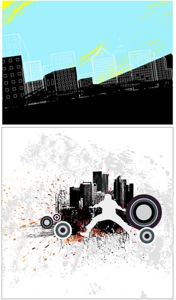 Estilo urbano Vector fundos — Vetor de Stock