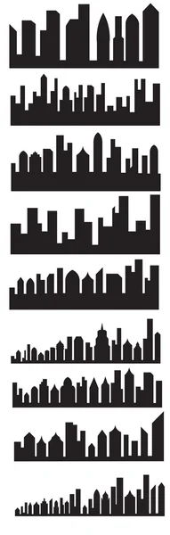 Silhouettes Skyline — Image vectorielle