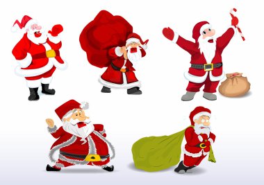 Santa vektör çizim karikatür
