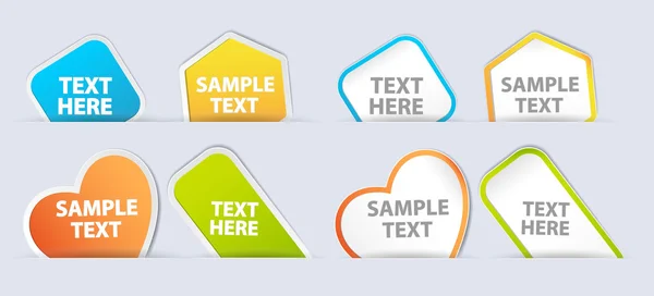 Info Stickers Vectors — Stock Vector