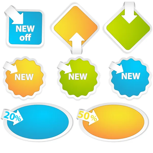 Vector Stickers and Badges — Stock Vector