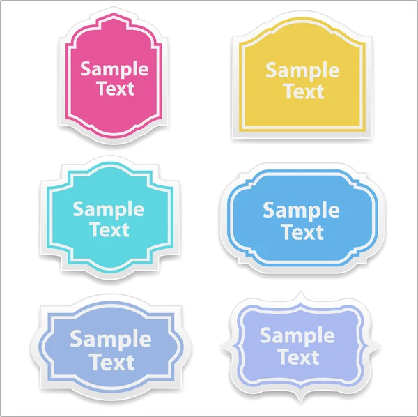 Lables y cajas vectoriales — Archivo Imágenes Vectoriales