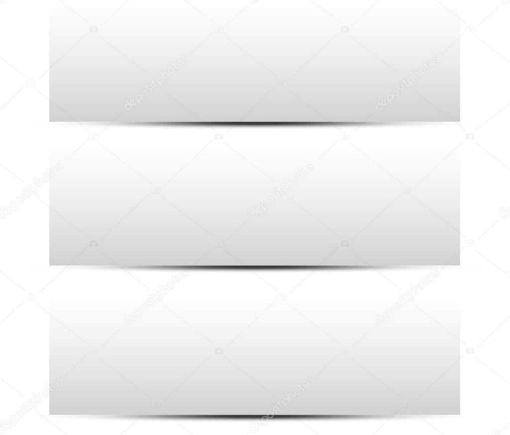 White Blank Banner Box with Shadow