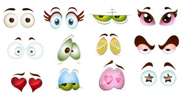 vektörel çizimler karikatür eyes