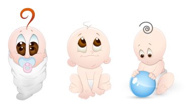 vektörel çizimler karikatür babies