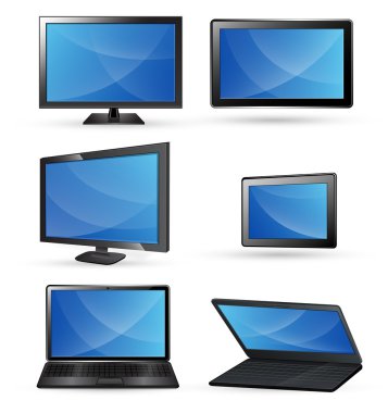 ekran dizüstü tv bilgisayar vektörler tablet