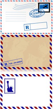 Vintage Envelopes Vectors clipart