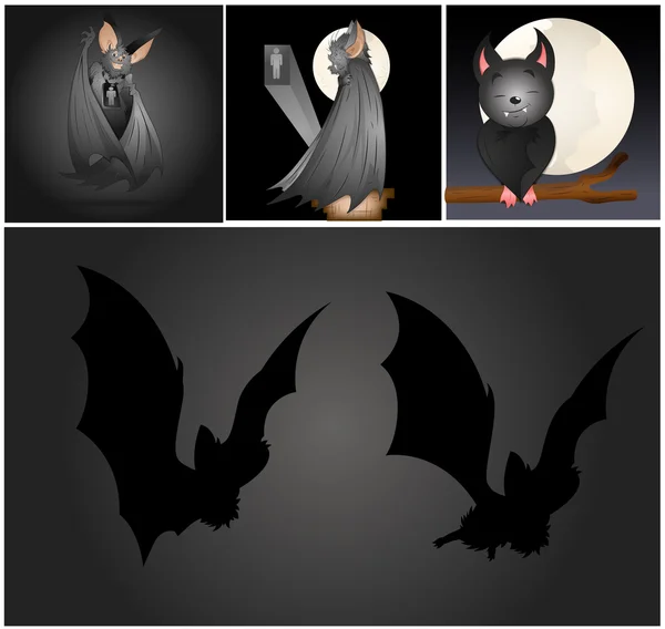 Vetores de morcegos — Vetor de Stock