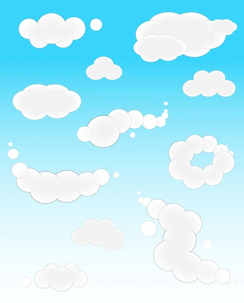 Cartoon-Wolken-Vektoren — Stockvektor