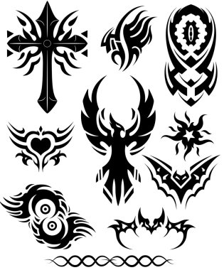 Tribal tattoo vektörel çizimler