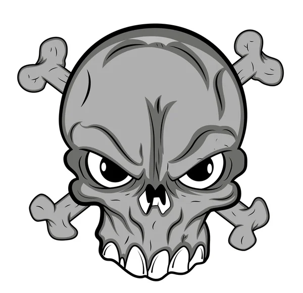 Schedel mascotte tatoeage vector — Stockvector