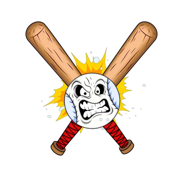 Tatouage de baseball — Image vectorielle