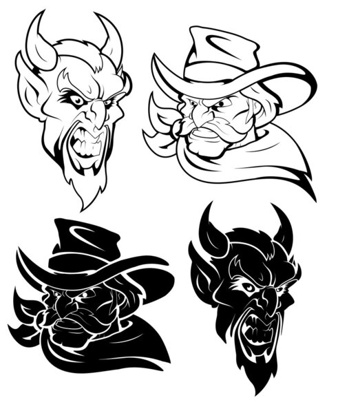 Evil Mascot Vector Character