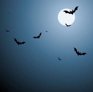 yarasalar vektör arka planda gökyüzü