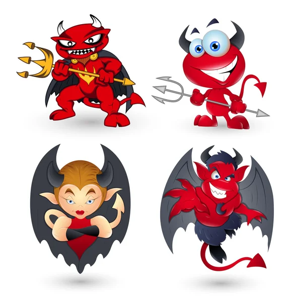 Cartoon Devils — Stock Vector
