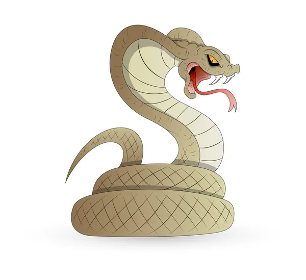 Scary Snake Vector — Stock Vector