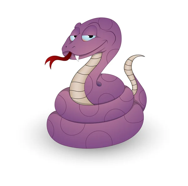 Divertido vector de serpiente de dibujos animados — Archivo Imágenes Vectoriales