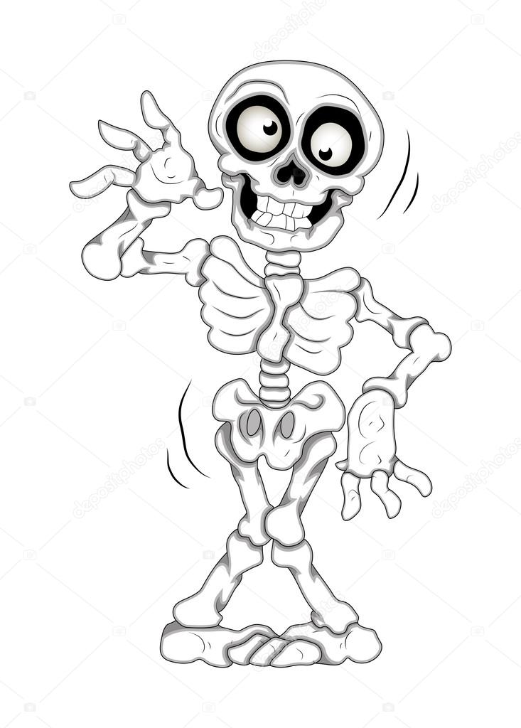 Funny Skeleton Vector Illustration Stock Vector Image by ©baavli 13709650