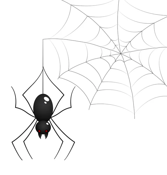 Araña e ilustración web — Archivo Imágenes Vectoriales