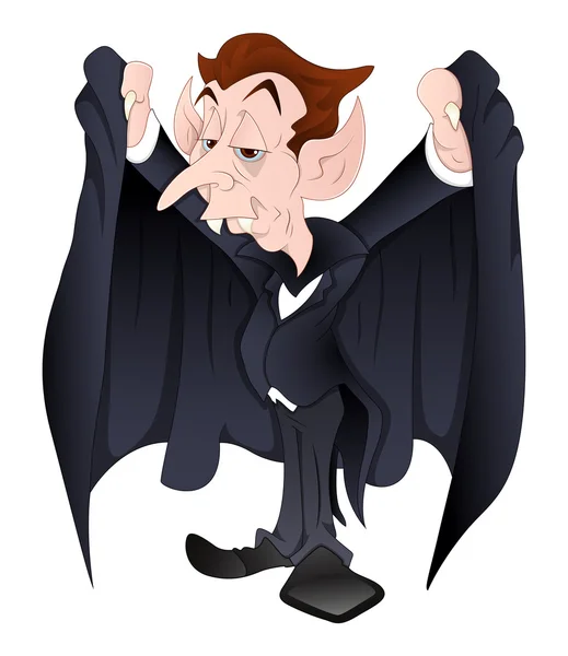 Cartone animato Dracula — Vettoriale Stock