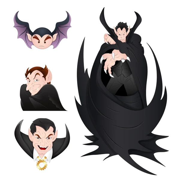 Dracula en vampiers illustratie vectoren — Stockvector