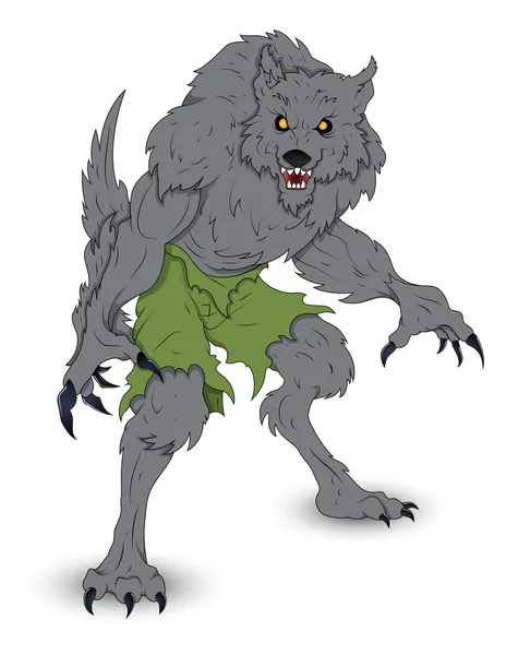 Classic Werewolf Vector Illustration — Stock Vector