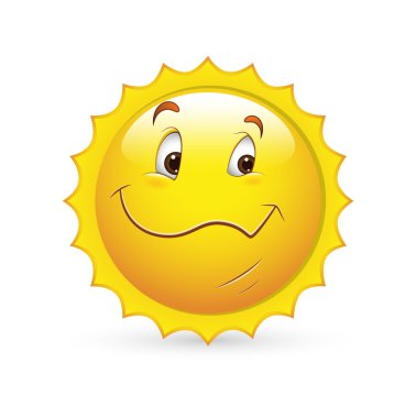 Smiley ifadeleri vektör - mutlu güneşli göz yüz