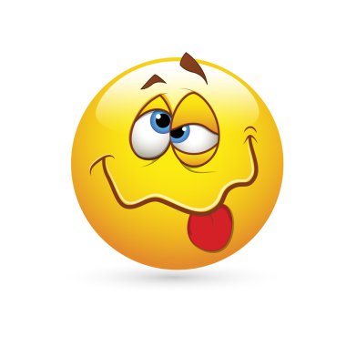 vektör - drunked ifade emoticons Smiley yüz