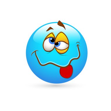 Smiley ifadeler yüz vektör - aptal