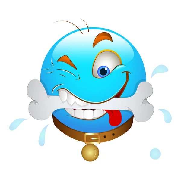 Sorridente Emoticons Face Vector - Affamato — Vettoriale Stock