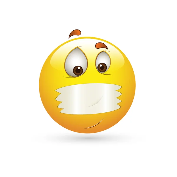 Smiley Emoticons Vetor de Rosto - Segredo —  Vetores de Stock
