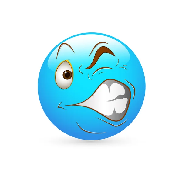 Smiley Emoticons Face Vector - Irritation — Stock Vector