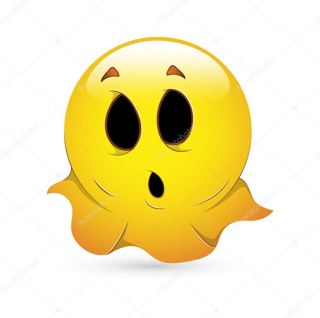 Smiley Emoticons Face Vector - Ghost