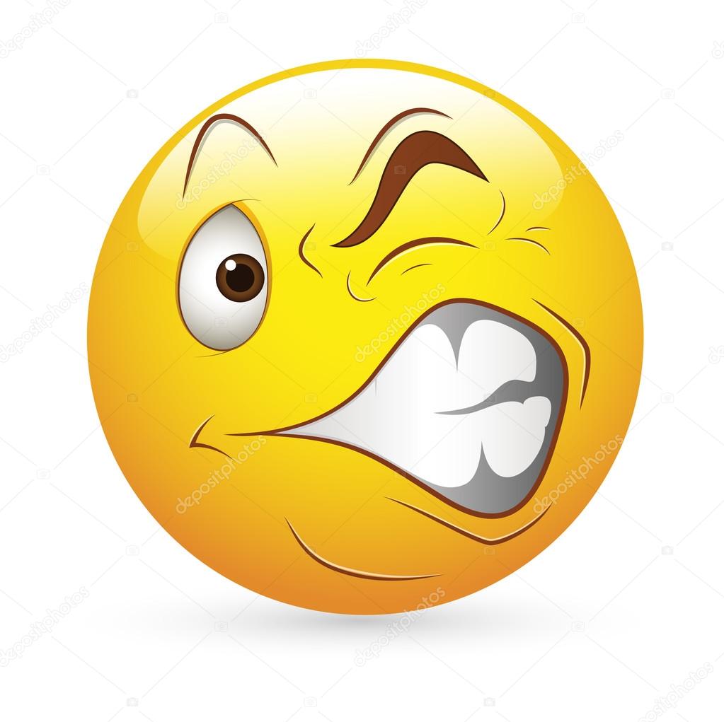Smiley Emoticons Face Vector - Strange Expression