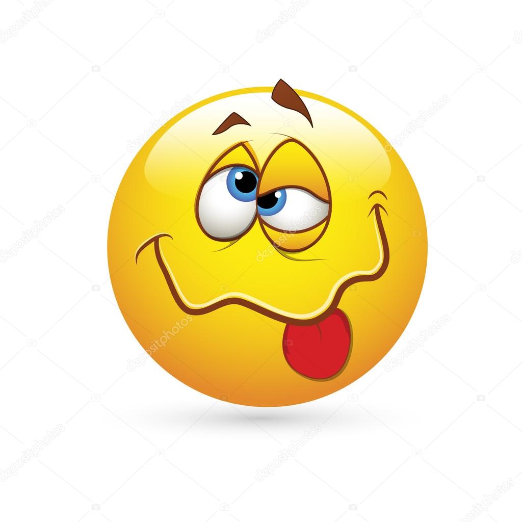 Smiley Emoticons Face Vector - Drunked Expression