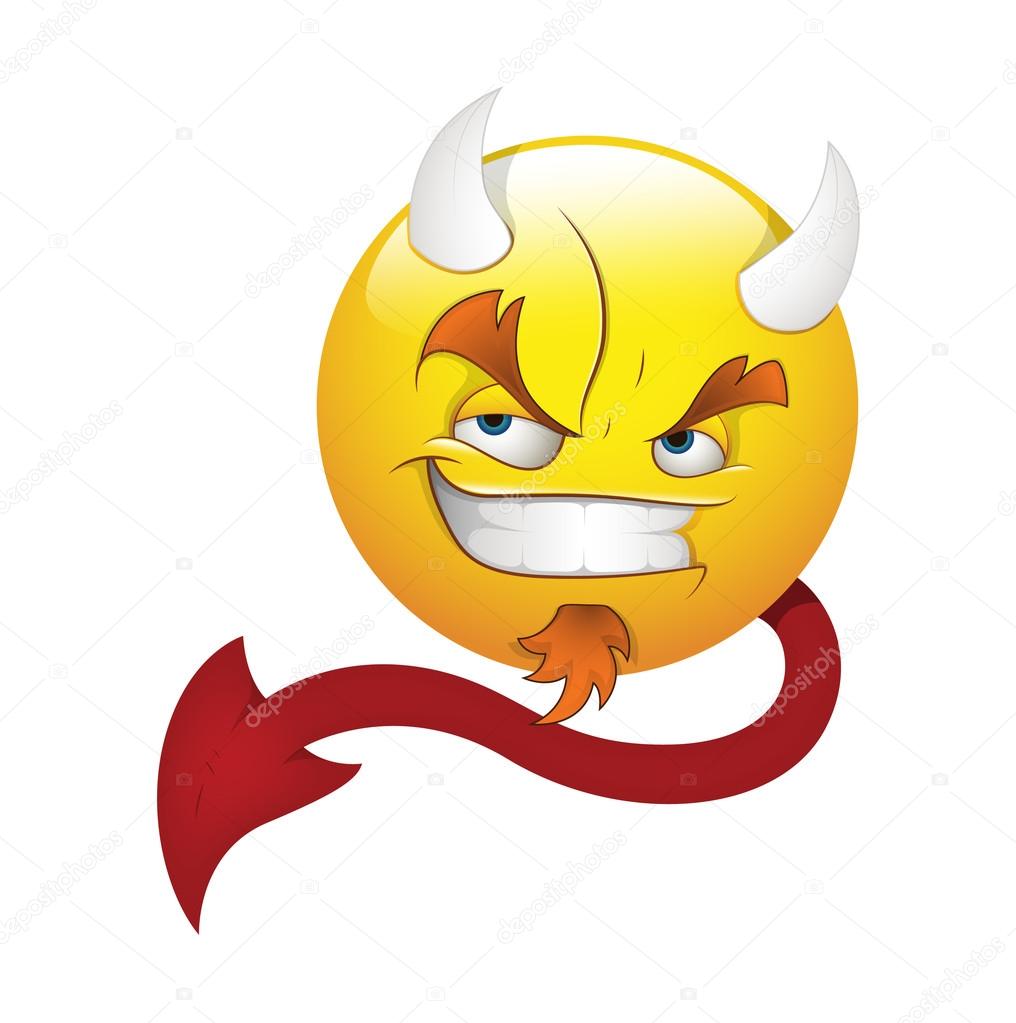 Smiley Emoticons Face Vector - Devil