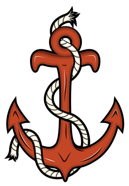 Anchor Mascot Vector Illustration