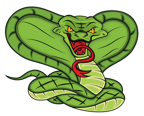 Mascotte di Angry Snake Vector Illustrazione — Vettoriale Stock