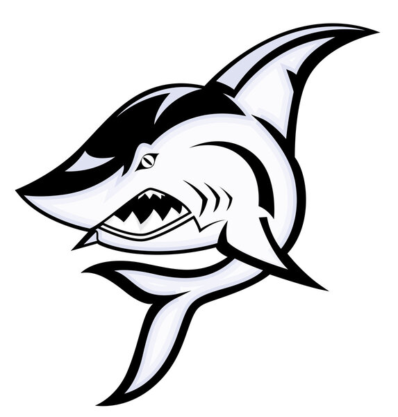 Angry Shark Mascot Vector Illustration