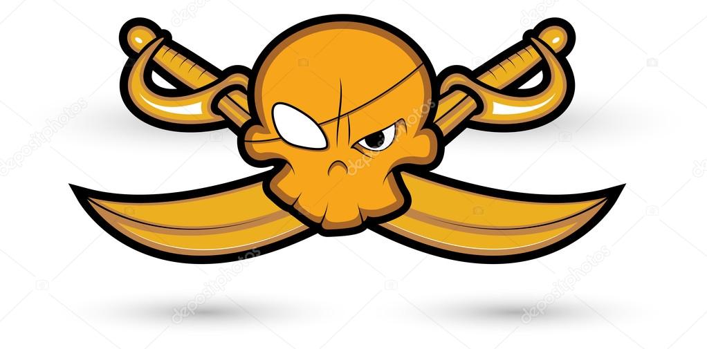 Pirate Sign Mascot Vector Illustration