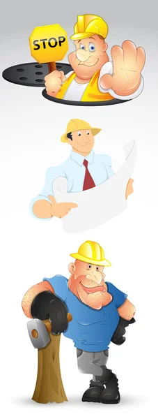 Constructional Guys Vectors — Stock Vector